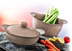 Cratita granit + capac sticla 3,65 L