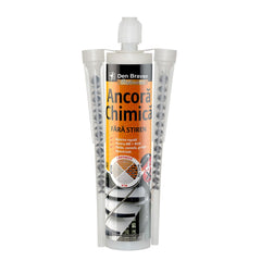 Ancora chimica fara stiren cu doua mixere, gri, interior/exterior, Den Braven 300ml