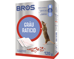 Grau raticid impotriva soarecilor si sobolanilor, Bros 120g