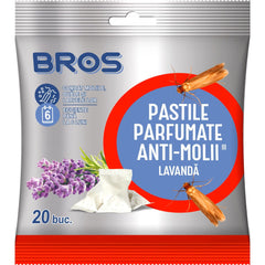 Pastile parfumate anti-molii, lavanda, Bros 20 bucati